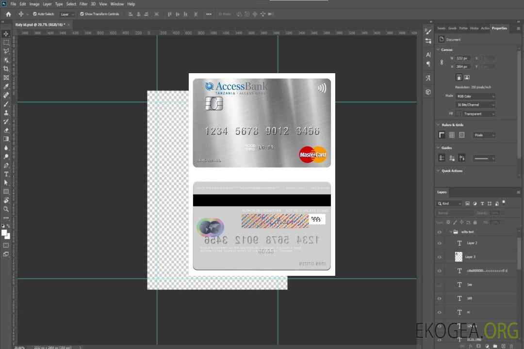 Carte Mastercard AccessBank de Tanzanie template Carte Mastercard AccessBank de Tanzanie template